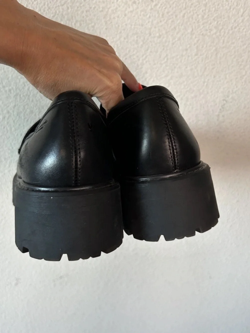 Vagabond Shoemakers Cosmo 2.0 Black Leather Platform Loafers US 10